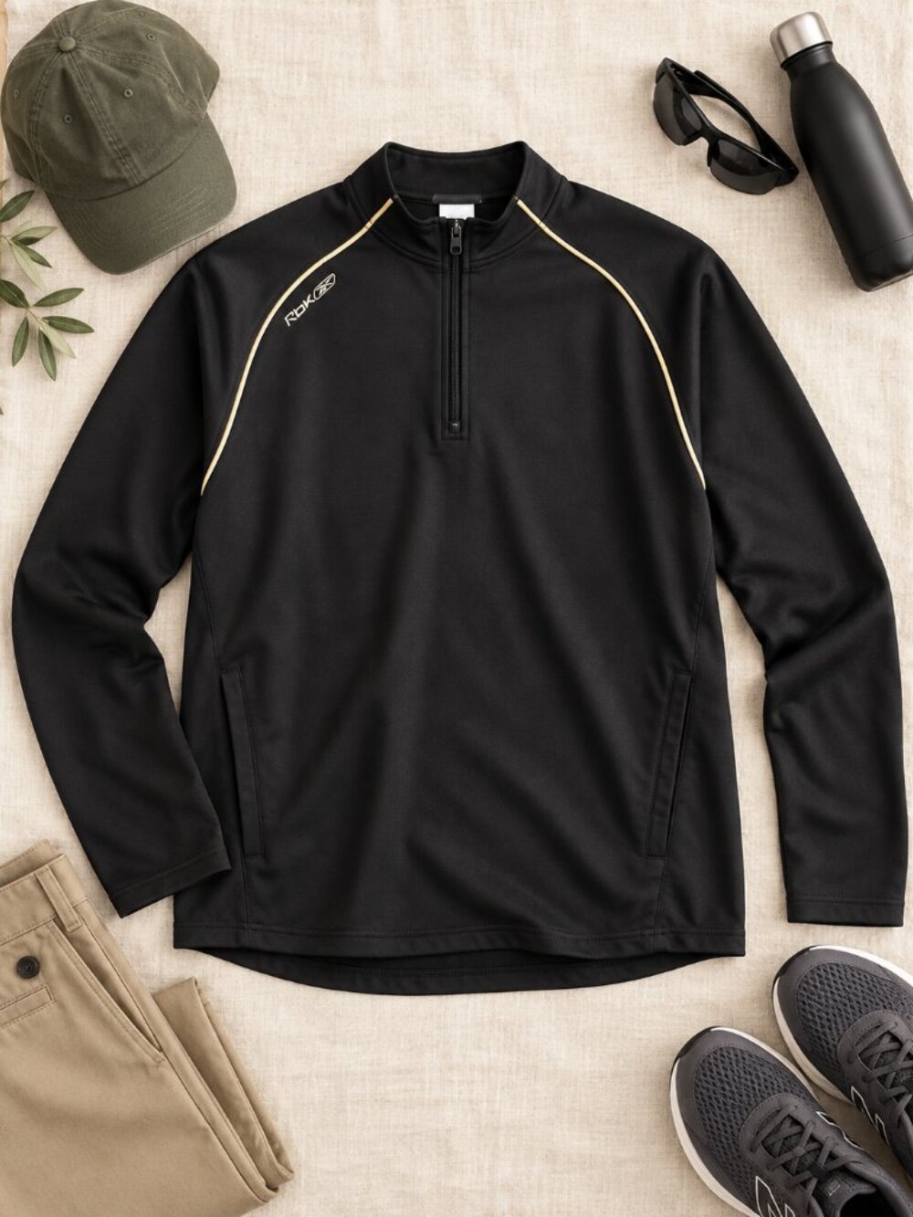 Reebok Crosby vintage 1980s black pullover SZ L